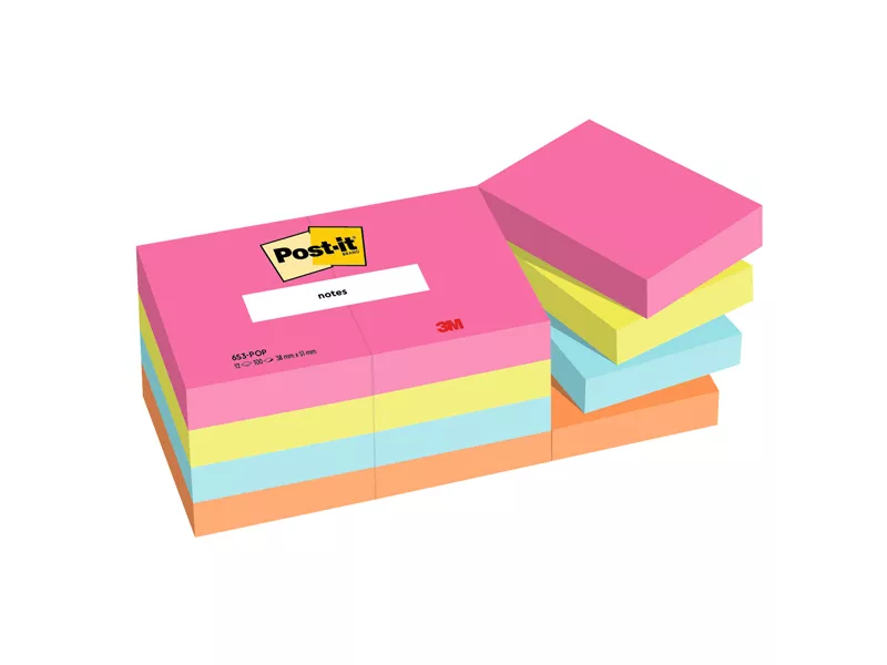 Post-it Notes 653-POP 3M - 38x51 mm - 7100290158 (Popmistic Conf. 12)