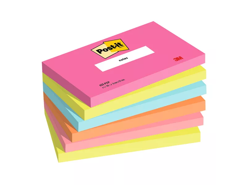 Post-it Notes 655-POP 3M - 76x127 mm - 7100259224 (Popmistic Conf. 6)