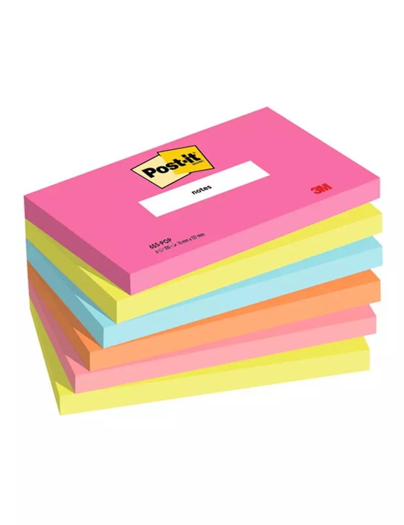 Post-it Notes 655-POP 3M - 76x127 mm - 7100259224 (Popmistic Conf. 6) Post-it Notes 655-POP 3M - 76x127 mm - 7100259224 (Popmistic Conf. 6)