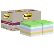 Post-it Notes Super Sticky Green 622R-SS12COL 3M - 47,6x47,6 mm - 7100284780 (Assortiti Pastello Conf. 12)