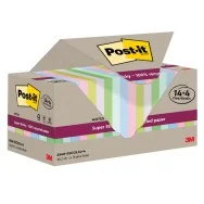 Post-it Notes Super Sticky Green SSCOL14+4 3M - 76x76 mm - 7100284782 (Giallo Canary Conf. 18)