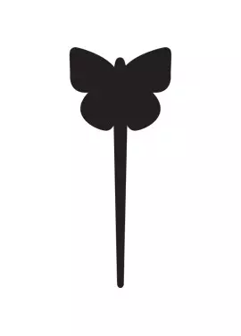 Lavagna Silhouette Tags Securit - 15x25 cm - Farfalla - TAG-BUTTERFLY-5 (Nero Conf. 5)
