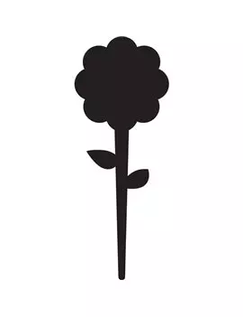 Lavagna Silhouette Tags Securit - 15x25 cm - Fiore - TAG-FLOWER-5 (Nero Conf. 5)