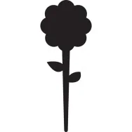 Lavagna Silhouette Tags Securit - 15x25 cm - Fiore - TAG-FLOWER-5 (Nero Conf. 5)
