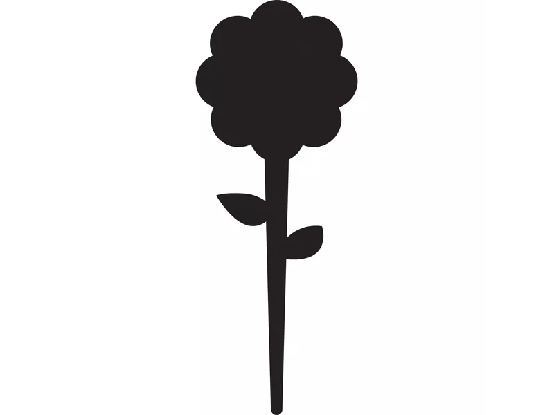 Lavagna Silhouette Tags Securit - 15x25 cm - Fiore - TAG-FLOWER-5 (Nero Conf. 5)