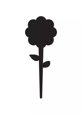 Lavagna Silhouette Tags Securit - 15x25 cm - Fiore - TAG-FLOWER-5 (Nero Conf. 5)