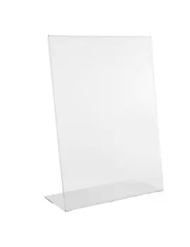 Portadepliant da Tavolo a L Lebez - 15x21 cm - 80985 (Trasparente Conf. 6)