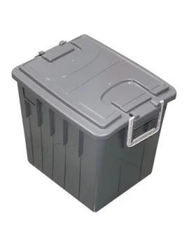 Cassa Multiuso con Coperchio e Maniglie Mobil Plastic - 38x28x30 cm - 20 Litri - 143/20-GRI (Grigio)