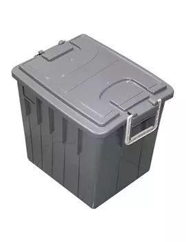Cassa Multiuso con Coperchio e Maniglie Mobil Plastic - 38x28x30 cm - 20 Litri - 143/20-GRI (Grigio)