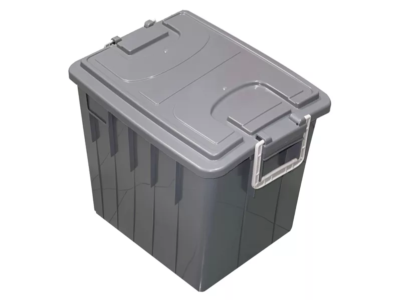 Cassa Multiuso con Coperchio e Maniglie Mobil Plastic - 38x28x30 cm - 20 Litri - 143/20-GRI (Grigio)