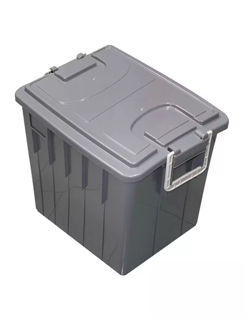 Cassa Multiuso con Coperchio e Maniglie Mobil Plastic - 38x28x30 cm - 20 Litri - 143/20-GRI (Grigio) Cassa Multiuso con Coperchio e Maniglie Mobil Plastic - 38x28x30 cm - 20 Litri - 143/20-GRI (Grigio)