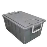 Cassa Multiuso con Coperchio e Maniglie Mobil Plastic - 58x38x26 cm - 40 Litri - 143/40-GRI (Grigio)