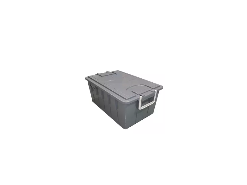 Cassa Multiuso con Coperchio e Maniglie Mobil Plastic - 58x38x26 cm - 40 Litri - 143/40-GRI (Grigio)