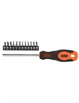 Cacciavite con Portainserto Magnetico Valex - Attacco da 1/4 di Pollice - 1463897 (Nero e Arancione)