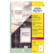 Etichette Adesive Rimovibili per Finestre Avery - 210x297 mm - L9001-10 (Bianco Conf. 10)