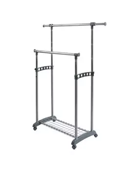 Stender Appendiabiti su Ruote Gastone Perfetto - 2 Barre - 0511A (Grigio)