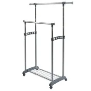 Stender Appendiabiti su Ruote Gastone Perfetto - 2 Barre - 0511A (Grigio)