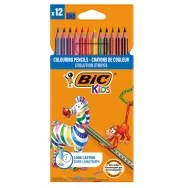 Matite Colorate Evolution Stripes Bic - 9505222 (Assortiti Conf. 12)