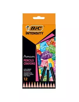 Matite Colorate Intensity Wood Premium Bic - 951844 (Assortiti Conf. 12)