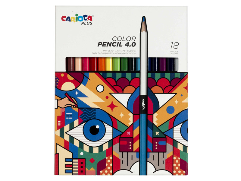 Matite Colorate Color Pencil 4.0 Carioca - 4 mm - 45202 (Assortiti Conf. 18) Matite Colorate Color Pencil 4.0 Carioca - 4 mm - 45202 (Assortiti Conf. 18)