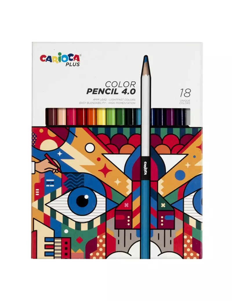 Matite Colorate Color Pencil 4.0 Carioca - 4 mm - 45202 (Assortiti Conf. 18) Matite Colorate Color Pencil 4.0 Carioca - 4 mm - 45202 (Assortiti Conf. 18)