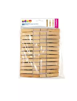 Mollette Naturali in Legno Deco CWR - 72 mm - 11689 (Naturale Conf. 50)