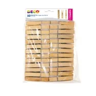 Mollette Naturali in Legno Deco CWR - 72 mm - 11689 (Naturale Conf. 50)