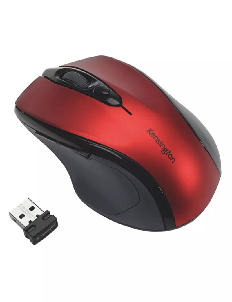 Mouse Ottico Pro Fit Kensington - Wireless - K72422WW (Rosso Rubino) Mouse Ottico Pro Fit Kensington - Wireless - K72422WW (Rosso Rubino)
