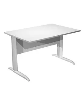 Scrivania Lineare Easy Metal Artexport - 120x80 cm - 004K2/3/AA (Bianco e Grigio Alluminio)