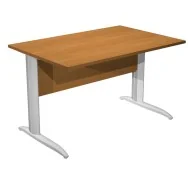 Scrivania Lineare Easy Metal Artexport - 120x80 cm - 004K2/4/AA (Noce Chiaro e Grigio Alluminio)