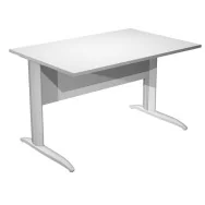Scrivania Lineare Easy Metal Artexport - 140x80 cm - 002K2/3/AA (Bianco e Grigio Alluminio)