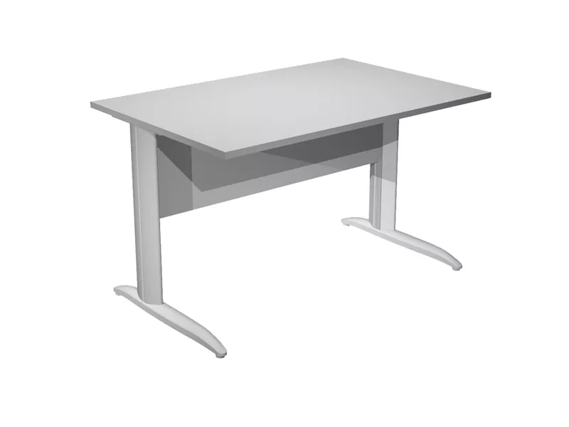 Scrivania Lineare Easy Metal Artexport - 140x80 cm - 002K2/9/AA (Grigio e Grigio Alluminio)