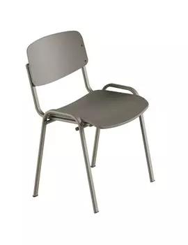 Sedia da Attesa Milk Unisit - senza Braccioli - Acciaio - MKPS/GR (Grigio Caldo Conf. 2)