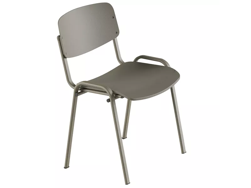 Sedia da Attesa Milk Unisit - senza Braccioli - Acciaio - MKPS/GR (Grigio Caldo Conf. 2)