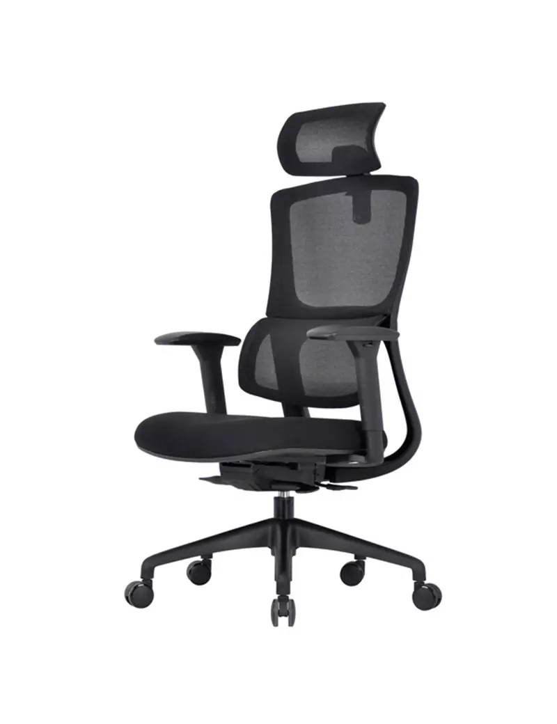 Sedia Semidirezionale Balance Unisit - con Poggiatesta - CH3255 (Nero) Sedia Semidirezionale Balance Unisit - con Poggiatesta - CH3255 (Nero)