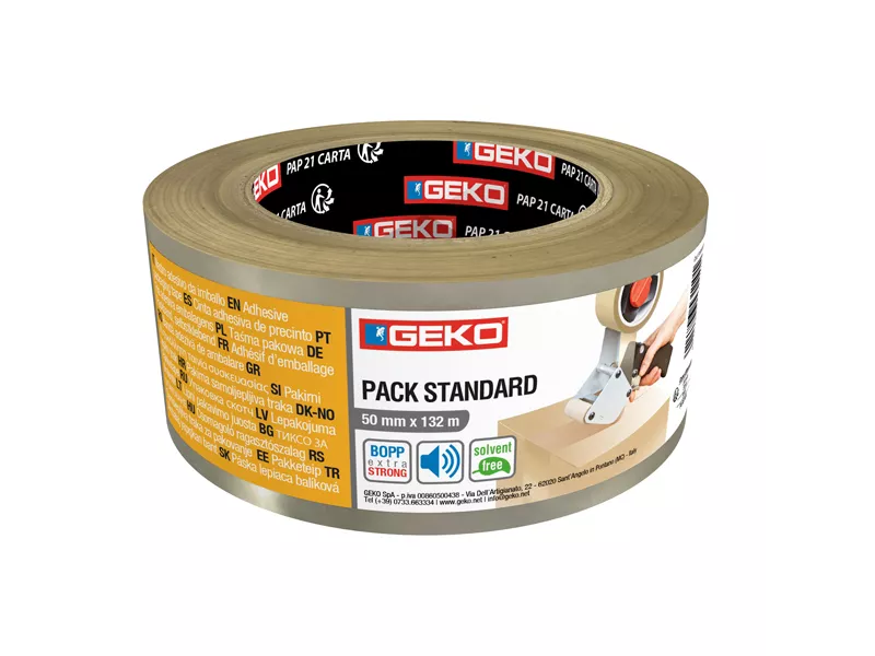 Nastro Adesivo Geko - 50 mm x 132 m - 18000/60 (Trasparente) Nastro Adesivo Geko - 50 mm x 132 m - 18000/60 (Trasparente)