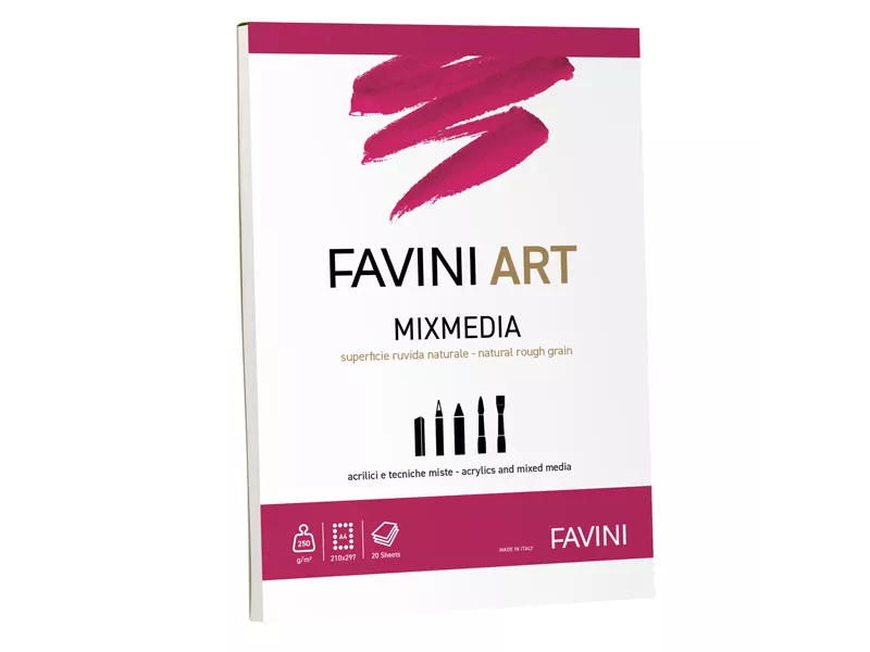 Album Collato Art Mixmedia Favini - A4 - 250 g - A420994 (Bianco)