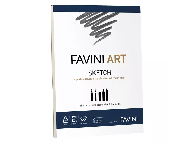 Album Collato Art Sketch Favini - A4 - 90 g - A420454 (Bianco)