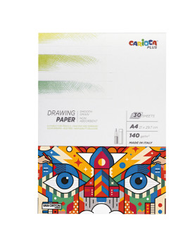 Album Disegno Matita Carioca - A4 - 140 g - 45221 (Bianco)