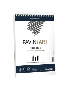 Album Spiralato Art Sketch Favini - 23x29,7 cm - 90 g - A290454 (Bianco)