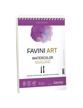 Album Spiralato Art Watercolor Favini - A4 - 300 g - A290024 (Bianco)
