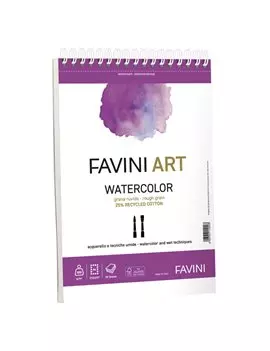 Album Spiralato Art Watercolor Favini - 14,8x21 cm - 300 g - A290025 (Bianco)