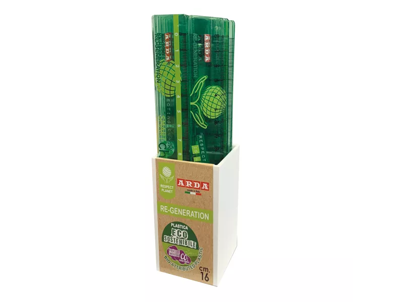 Righello Re-Generation Arda - 16 cm - RE15BAR (Verde Trasparente Conf. 24)