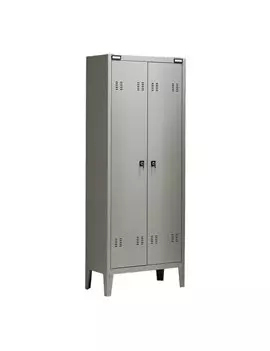Armadio Spogliatoio in Metallo Tecnical 2 - 2 Posti - 70x35x180 cm - B2G (Grigio)