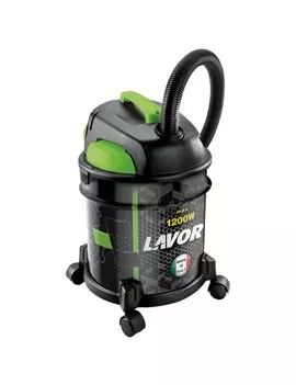 Bidone Aspirapolvere e Liquidi Rudy 1200S Lavor - 1200W - 40023-00014 (Nero e Verde)