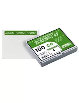 Busta Adesiva Portadocumenti Speedy Doc C6 Favorit - Contiene Documenti - 16,5x11 cm - 100500100 (Trasparente Conf. 100)