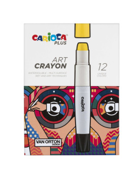 Pastelli a Cera Art Crayon Carioca - 10 mm - 45213 (Assortiti Conf. 12)