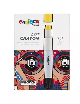 Pastelli a Cera Art Crayon Carioca - 10 mm - 45213 (Assortiti Conf. 12)
