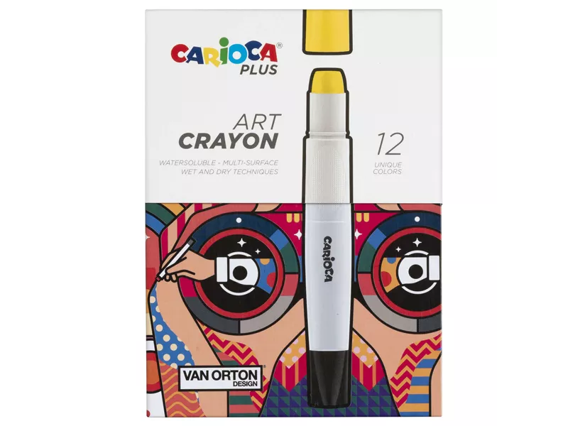 Pastelli a Cera Art Crayon Carioca - 10 mm - 45213 (Assortiti Conf. 12)