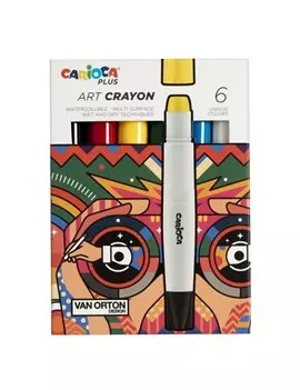 Pastelli a Cera Art Crayon Carioca - 10 mm - 45212 (Assortiti Conf. 6)